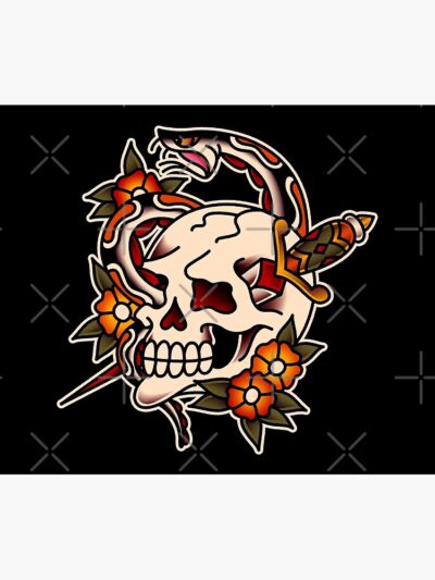 Salty-Dog Death And Rebirth Skull Motif Tapestry Official Tattoo Gifts Merch