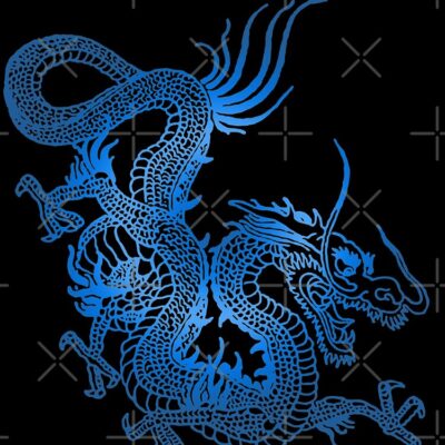 Blue Chinese Dragon Tote Bag Official Tattoo Gifts Merch