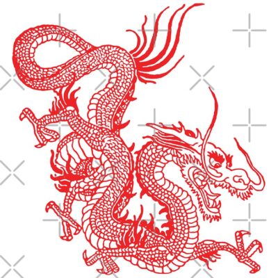 Red Chinese Dragon Tote Bag Official Tattoo Gifts Merch