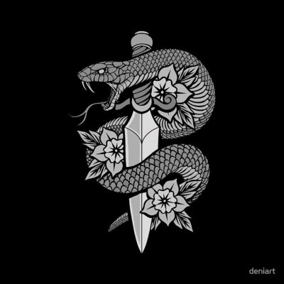 Snake & Dagger Tote Bag Official Tattoo Gifts Merch