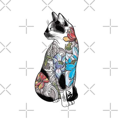 Cat In Lotus Tattoo Tote Bag Official Tattoo Gifts Merch