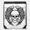 grinning tattoo skull and wings drawstring bag r98b82401e1314af48ffe966ce18176b7 zffcx 1000 - Tattoo Gift Store