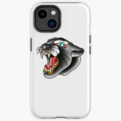 Traditional Panther Head Iphone Case Official Tattoo Gifts Merch