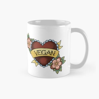 Vegan Trad Heart Mug Official Tattoo Gifts Merch