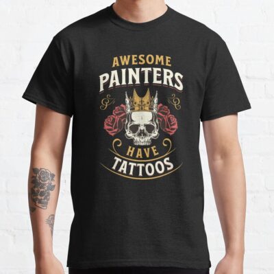 Tattooed Painter Gift House Painting Craftman Paint T-Shirt Official Cow Anime Merch