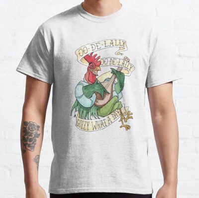 Alan-A-Dale Rooster : Oo-De-Lally Golly What A Day Tattoo Watercolor Painting Robin Hood T-Shirt Official Tattoo Gifts Merch