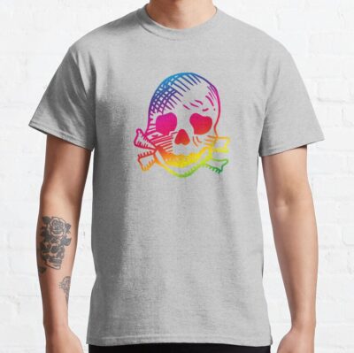 Keith Flint Skull Tattoo With Pride. Feel The Rainbow. T-Shirt Official Tattoo Gifts Merch