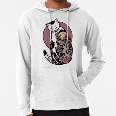 Monmon Cat - Cat With Japanese Tattoo -Koï Fish Hoodie Official Tattoo Gifts Merch