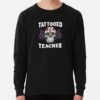 Tattooed Teacher Sugar Skull Violet Roses Teacher Sweatshirt Official Cow Anime Merch