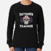 Tattooed Teacher Sugar Skull Violet Roses Teacher Sweatshirt Official Cow Anime Merch