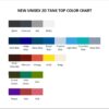 tank top color chart - Tattoo Gift Store