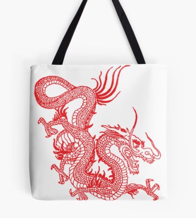 Red Chinese Dragon Tote Bag Official Tattoo Gifts Merch