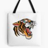 Traditional Tiger Head Tote Bag Official Tattoo Gifts Merch