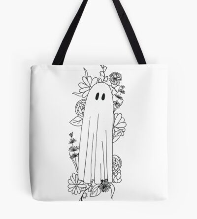 Ghost In Flowers Tote Bag Official Tattoo Gifts Merch