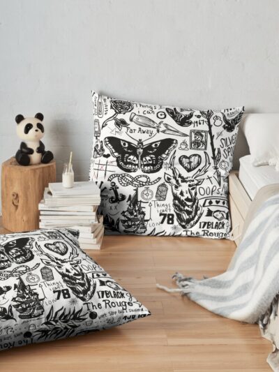 Tattoos Collage Throw Pillow Official Tattoo Gifts Merch