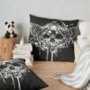 Dark Goth Death Moth Skull On Black Throw Pillow Official Tattoo Gifts Merch