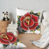 Rose Old School Iii Throw Pillow Official Tattoo Gifts Merch