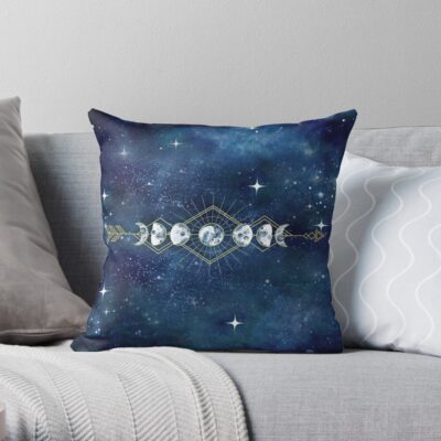 Moon Cycle Arrow Throw Pillow Official Tattoo Gifts Merch