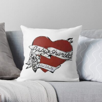 Babyshambles, Pete Doherty, Heart Tattoo Design Throw Pillow Official Tattoo Gifts Merch