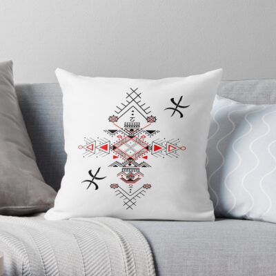 Amazigh Kabyle Berber Patterns Throw Pillow Official Tattoo Gifts Merch