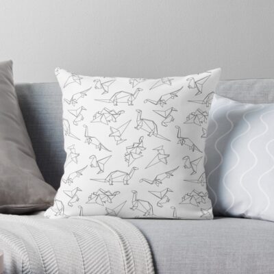 Origami Dinosaurs Throw Pillow Official Tattoo Gifts Merch