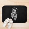 Grim Reaper Blackwork Tattoo Bath Mat Official Tattoo Gifts Merch