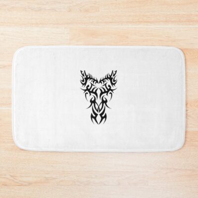 Intricate Shadows: A Tribal Tattoo Masterpiece Bath Mat Official Tattoo Gifts Merch