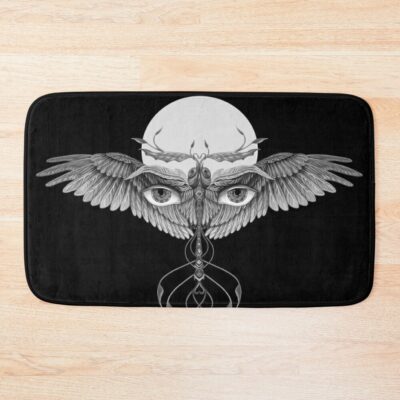 Dragonfly Tribal Vintage Celtic Tattoo Ruta13Art Bath Mat Official Tattoo Gifts Merch