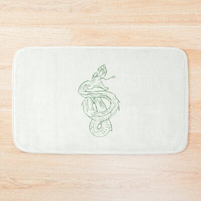 Viper Green Line Art Snake Bath Mat Official Tattoo Gifts Merch