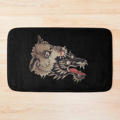 Sheep Eating Wolf Tattoo Bath Mat Official Tattoo Gifts Merch