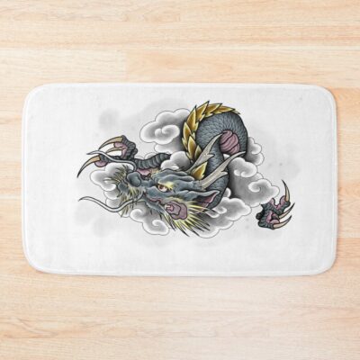 Japanese Dragon Design. Bath Mat Official Tattoo Gifts Merch