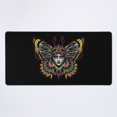 Butterfly Lady Head Tattoo Mouse Pad Official Tattoo Gifts Merch