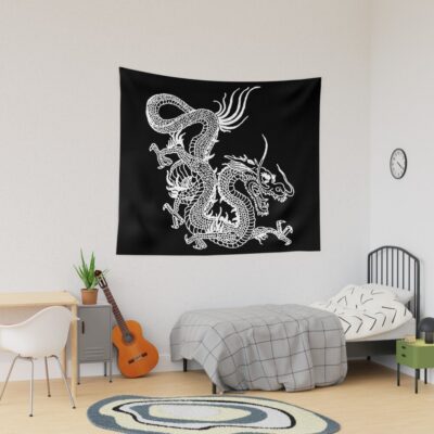 Chinese White Dragon Tapestry Official Tattoo Gifts Merch