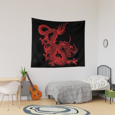 Red Chinese Dragon Tapestry Official Tattoo Gifts Merch